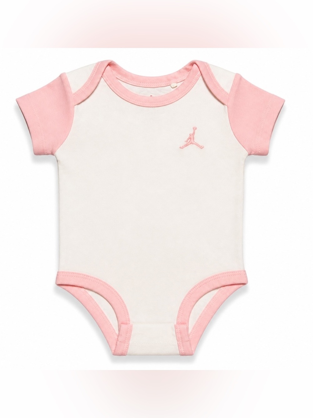 Jordan Set of 3 Baby Girl Bodysuits In Pink Gray and White 6M - Picture 6 of 9